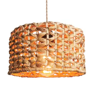 New Trend Family Indoor Hotel Handmade Rattan And Straw Rope Chandelier