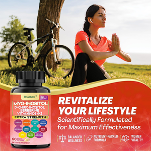 كبسولات ميو-إينوسيتول ودي-كيرو إينوسيتول 16 في 1 قوية المفعول لتوازن الهرمونات مع البربرين وفيتامين د3+كي2 للنساء - Product Image 4