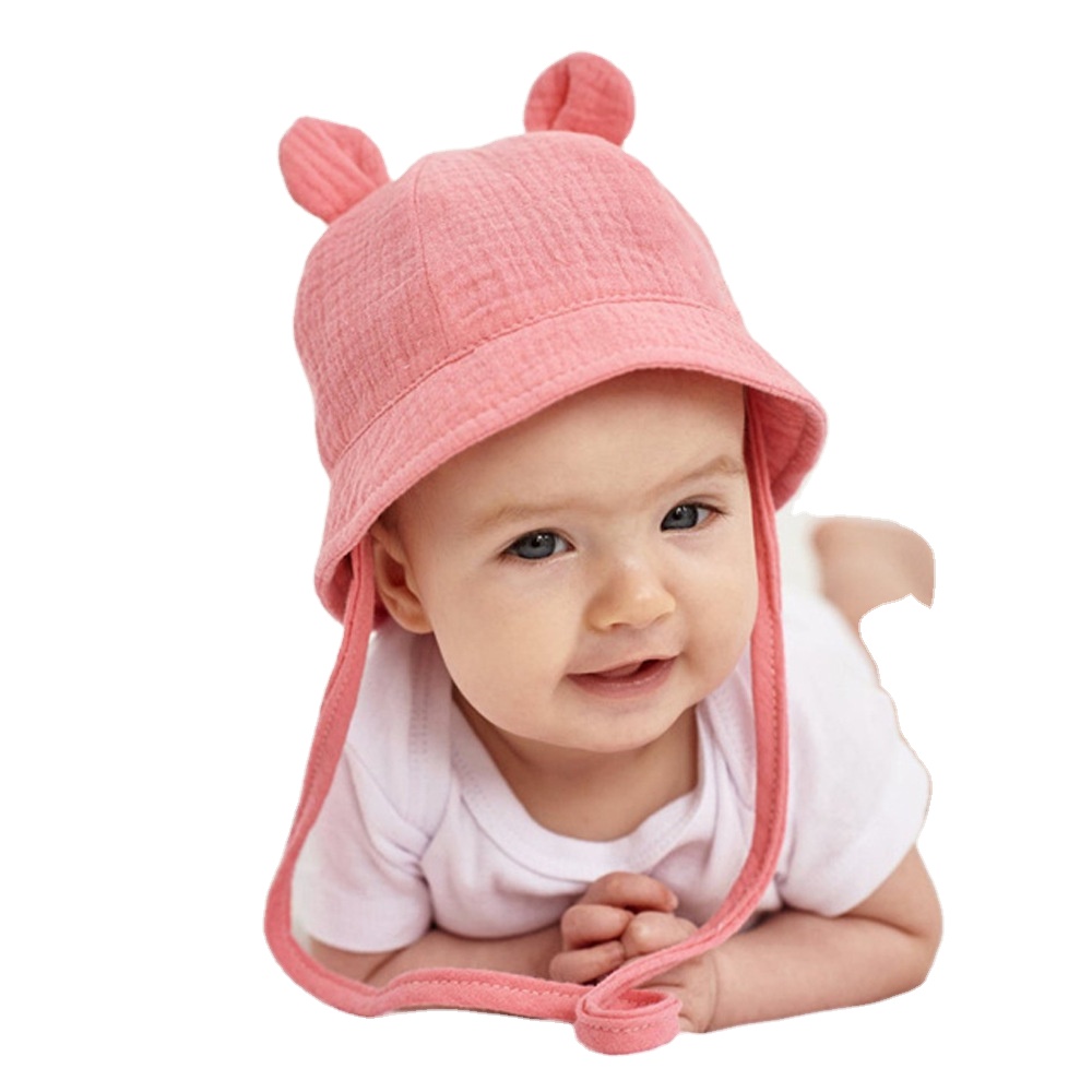 Летние шапки для мальчиков и девочек, детские шапки рыбака с ушками, детские шапки, летняя шляпа от солнца