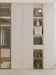 Armoire en bois blanc moderne, magnifique placard pour le rangement des vêtements à la maison - Product Image 2