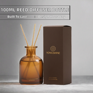 Bouteille en verre cylindrique <span class=keywords><strong>vide</strong></span> de 50 ml, 100 ml, 250 ml, ambre, noir, transparent, pot d'aromathérapie, diffuseur de parfum, bouteille en verre - Product Image 2