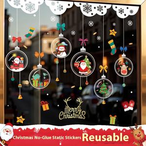 Joyeux Noë<span class=keywords><strong>l</strong></span> 2025 Fenêtre Autocollant De Noë<span class=keywords><strong>l</strong></span> Décorations Pour La Maison Nouvel An Natal Cadeaux Ornement De Noë<span class=keywords><strong>l</strong></span> Boule De Noë<span class=keywords><strong>l</strong></span> Ornements D'arbre - Product Image 2