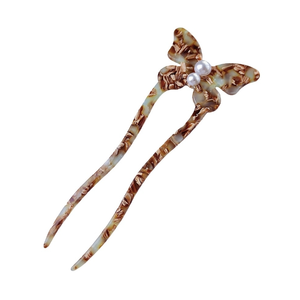 Horquilla de pelo de acetato de diamante elegante Dowell con diseño de flores Accesorio de regreso a la escuela para mujer - Product Image 3