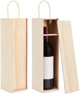 Wholesale fine custom wooden wood gift storage bulk champagne wine packaging box custom wooden box