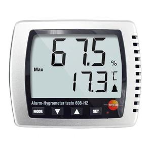 เครื่องวัดอุณหภูมิและความชื้น Stock Testo 608-H2 พร้อมจอแสดงผลจุดน้ำค้างและสัญญาณเตือน LED - Product Image 1
