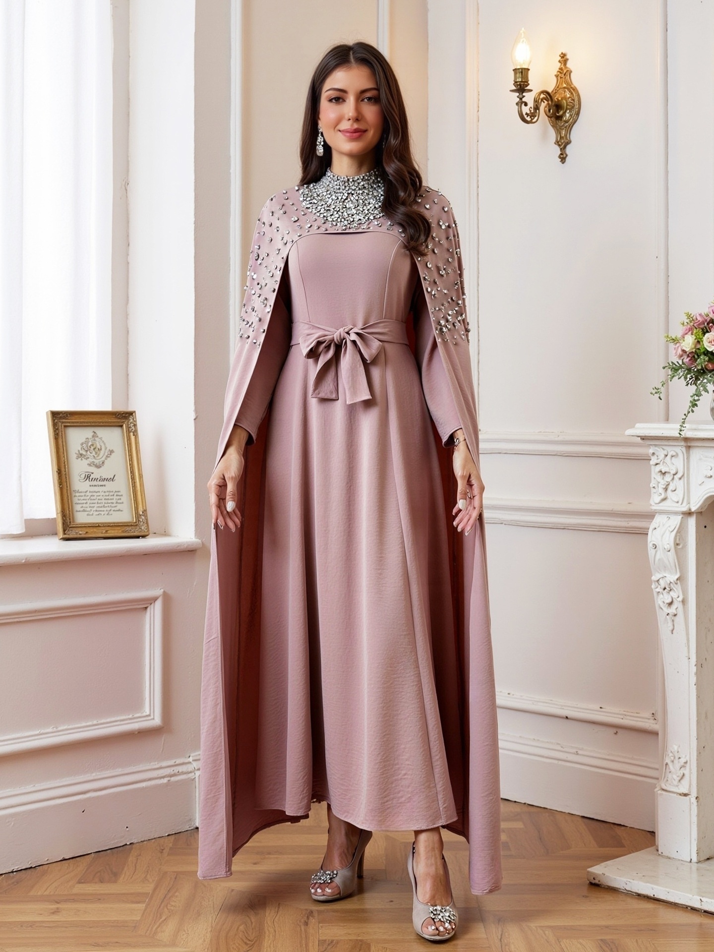 Elegant Dresses Evening Jackets Ankle Length for Women's Fashion