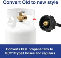 Conjunto de Manguera Adaptadora para Tanque de Propano, Tanque de Gas LP QCC1 / Tipo 1, Electrodomésticos de Propano a Granel a Cilindro de Propano de 20 LB