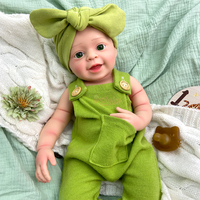 Poupée Bébé Garçon Reborn en Silicone Lavable de 18 pouces, Douce au Toucher, avec Expressions Variées, Art Colecible