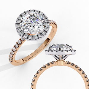 Stylish Rose Gold Diamond Ring for Women Classic Elegant Fashion Daily Wear Jewelry Shiny Finish Lightweight Gift Choice - Product Image 1