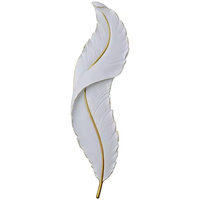 Lampes murales LED d'intérieur modernes et simples Lampe décorative en plumes en résine de haute qualité pour les projets d'hôtels et de villas Mur mural de lit de luxe
