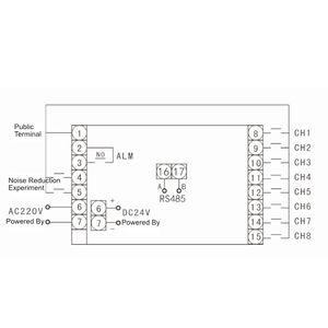 AC100-240V DC 24V thông minh LCD 8 cửa sổ bảng điều chỉnh báo động <span class=keywords><strong>annunciator</strong></span> với Relay báo động đầu ra - Product Image 5