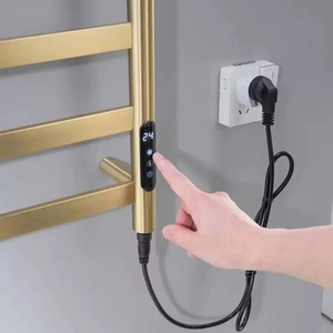 Sèche-serviettes électrique avec support de rangement, affichage de la température et Wi-Fi, en acier inoxydable, pour salle de bain d'hôtel - Product Image 2