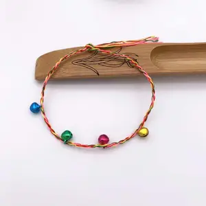 DIYマルチカラーロープアンクルブレスレット安い女の子の手織りスレッドブレスレット手作りボヘミアン編組ロープベルブレスレット