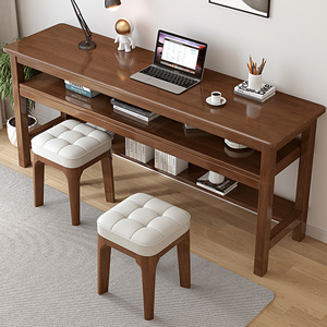 Solid Wood Long Table Double Wall-Mounted <strong>Narrow</strong> Office <strong>Computer</strong> Bedroom Writing <strong>Desk</strong> Model 908 Made in China - Product Image 2