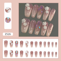 Uñas Postizas Francesas 3D de Alta Calidad, Material ABS, Nuevo Diseño, Almendradas, Ovaladas, Coffin, Diamante, Uñas Artificiales