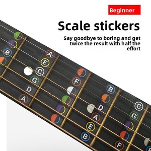 Autocollant d'échelle pour guitare et ukulé<span class=keywords><strong>l</strong></span>é Ed T-101B, professionnel, avec lettres anglaises colorées, nom des notes, accessoires pour instrument de chant, pour <span class=keywords><strong>débutant</strong></span> - Product Image 4