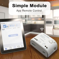 Module d'interrupteur intelligent Wi-Fi Tuya 1 canal avec contrôle sans fil par application, compatible Alexa et Google, auto-bloquant, AC 220V 85-250V, RF433 PST-TYAC-1CH