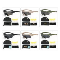 Lunettes de protection tactiques polarisées anti-UV pour le ski, la randonnée et le tir, résistantes au sable, pour activités de plein air