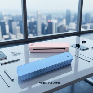 Impresora de Etiquetas Térmica Inalámbrica Portátil A4 Mini POS Invoice NO Ink A403, Nuevo Diseño Color Macaron Azul Rosa, Venta Popular - Product Image 4