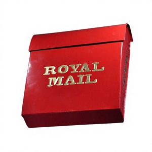 Royal Mailbox Home and Garden Mounted Letter Holder Case Color rojo acabado Hoja de metal Post Box Letter Box en precios al por mayor - Product Image 1