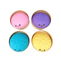 Jouet Squishy Géant 25 cm en Forme de Baozi Rempli de Farine, Kawaii, en Panier Vapeur, Anti-Stress, Jouet Sensoriel Unisexe, à partir de 14 ans