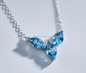 925 Pure Silver Cute Butterfly Charm Halskette Rhodium vergoldet mit blauer Wirbelsäule für Kinder geschenke Hochzeiten Engagements - Product Image 4