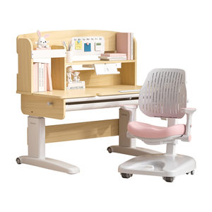 Estación de <span class=keywords><strong>estudio</strong></span> ergonómica para niños con escritorio inclinado, esquinas anticolisión, cajón de papelería integrado, <span class=keywords><strong>centro</strong></span> de aprendizaje para niños - Product Image 1