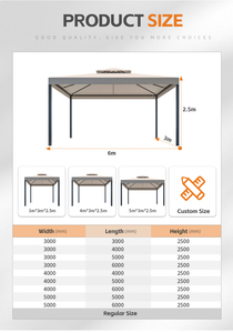 ศา<span class=keywords><strong>ล</strong></span>าสำหรับลานบ้านหลังคากรอบอลูมิเนียมทนทานพร้อมผ้าบังแดดแ<span class=keywords><strong>ล</strong></span>ะห<span class=keywords><strong>ล</strong></span>ังคาคู่เต็นท์ปาร์ตี้และที่พักพิงกันฝน - Product Image 5
