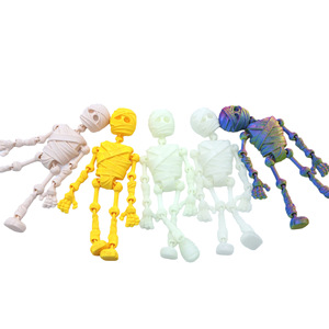 Squelette imprimé en 3D pour Halloween avec articulations mobiles, aimant de réfrigérateur magnétique, jouet créatif pour la décoration des enfants - Product Image 4
