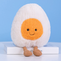 Personnalisé 10cm Dessin Animé Lapin En Peluche Poupée Oeuf Jouet Coton Lavé En Peluche Aliment pour Bébé Pondéré Caractéristique Cadeau En Gros Peluches
