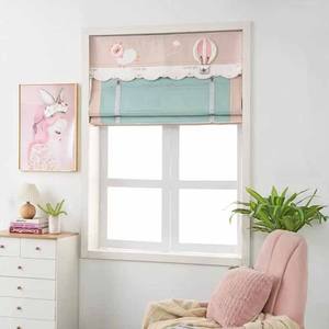 ظلال رومانية رمادية ، قماش كتان ، ستائر رومانية لاسلكية مع ستائر سوداء - Product Image 2