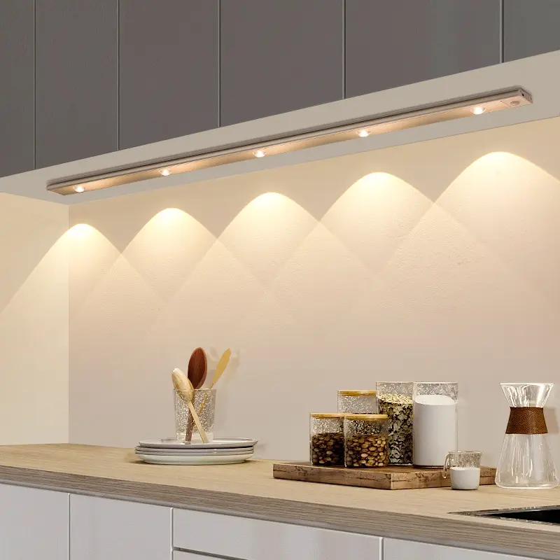 חיישן תנועת לילה אור נטענת LED אלחוטי Ultra דק יין cooler אור למטבח ארון חדר שינה מקורה תאורה