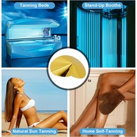 Protection des yeux pour lit de bronzage - Autocollants pour les yeux pour la protection UVA/UVB - Transparent, sans sangle - Doré