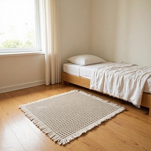 Tapis de bain simple pour la maison, rectangulaire, en polyester, absorbant, antidérapant, pour salle de bain et toilettes, design minimaliste, été 2025 - Product Image 5