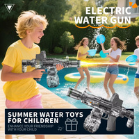 Jouets de tir aquatique électriques automatiques longue portée pour fêtes estivales en plein air et plage, avec effets lumineux