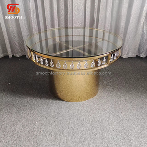 LEDA Wedding <b>Birthday</b> Party Decor Modern Design Outdoor Clear Glass Metal Frame Hotel Furniture Dining <b>Table</b> - Product Image 2