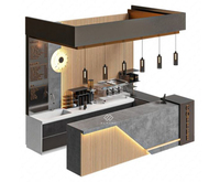 Design d'intérieur haut de gamme pour café commercial, nouvelle conception de bar à vin, comptoir de bar moderne haut de gamme