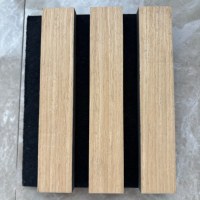 Panneaux acoustiques en bois à lattes écologiques et modernes, panneaux muraux absorbants le son pour usage commercial, résidentiel, extérieur