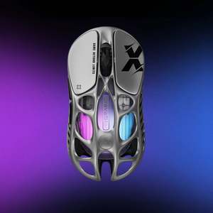 GravaStar Mercury X Tri Mode Magnesium Alloy Hollow RGB Wireless Gaming <b>Mouse</b> PAW3395 Sensor 6 Buttons Both-Handed Design - Product Image 4