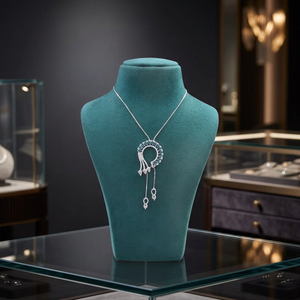 Parure de bijoux de mariée en laiton de qualité supérieure avec finition diamant américain, design royal élégant pour les mariages et les occasions festives - Product Image 3