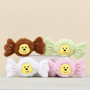 Toptan sevimli şeker maymun peluş kolye anahtarlıklar özel yumuşak oyuncak heykelcik bebek naylon promosyon hediye için dolması hayvan örgü - Product Image 1