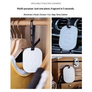 Pendentif diffuseur d'arômes en pierre de diatomite Camellia Reticula Rouge <span class=keywords><strong>pour</strong></span> armoire domestique, <span class=keywords><strong>sachet</strong></span> parfumé suspendu - Product Image 2
