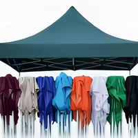 Gazebo pliable 3x3 pour extérieur, imperméable, pare-soleil, structure en fer, tente rétractable pop-up, auvent commercial en polyester pour salons professionnels