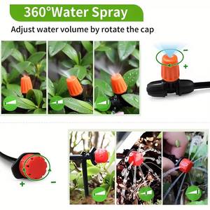 Kit de riego automático con tubería de 1/2 pulgada y cabezal de aspersión de conexión rápida para sistema de enfriamiento por nebulización en jardín o patio. - Product Image 3