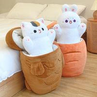 Lindo Peluche de Gatito, Juguete de Peluche Transformado en Conejo, Regalo para Niños
