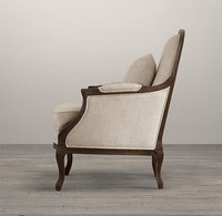 2024 KVJ-7608 chaise de canapé d'attente en tissu de bois sculpté de style français antique de Norvège