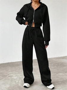 Nuovo abito da donna autunno e inverno camicie a maniche lunghe plissettato elasticizzato vita pantaloni eleganti due pezzi Set - Product Image 6