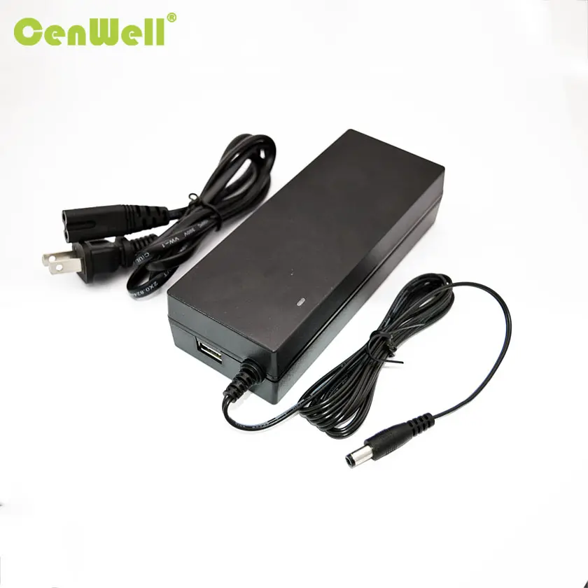 Factory 90W adjustable voltage power adapter 12V 15V 16V 18V 20V 24V voltage regulating power supply with DC5521 DC5525 cable