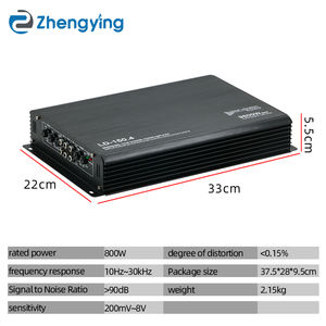 Amplificateur de puissance <span class=keywords><strong>audio</strong></span> pour voiture universel compatible <span class=keywords><strong>4</strong></span> canaux en alliage d'aluminium de classe A/B avec stéréo 3D - Product Image 2