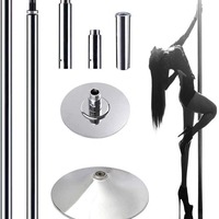 Barre de danse portable de haute qualité pour la salle de sport à domicile, exercice physique, logo personnalisé, acier, silicone durable de 45 mm, 225-275 cm pour la danse